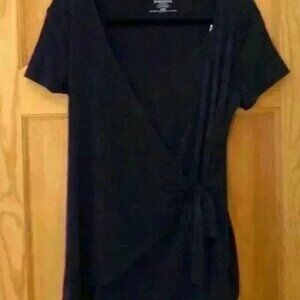 Motherhood Maternity Navy Blue Tie Front Nursing Top